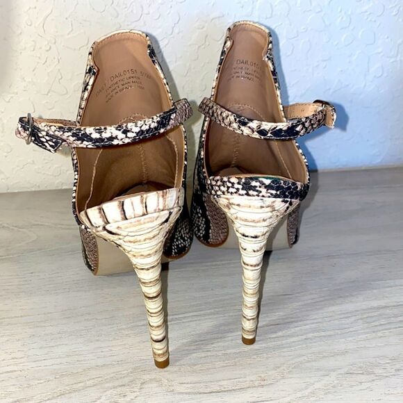 Steve Madden Daily Snakeskin Print Slingback Boots - Picture 5 of 11